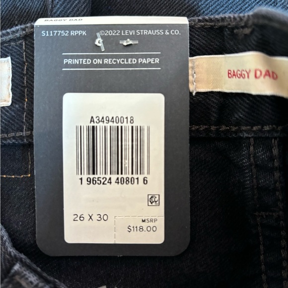 NWT Levi’s Baggy Dad Womens Jeans - Picture 14 of 15